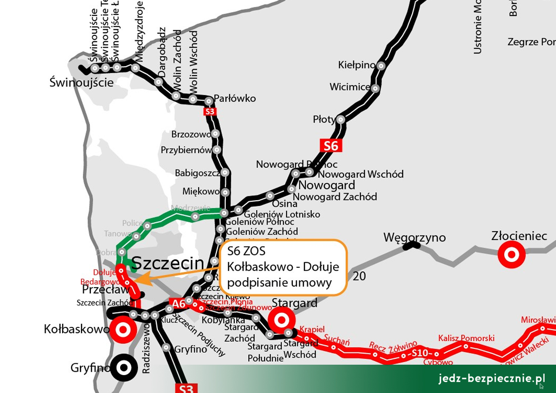 Podpisanie umowy na projekt i budowę Zachodniej Obwodnicy Szczecina Kołbaskowo - Dołuje, S6 | Jedź Bezpiecznie | Jedź Bezpiecznie